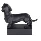 Hunderasse Skulpture Dackel Schwarz
