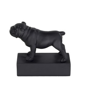 Hunderasse Skulpture Englische Bulldogge Schwarz