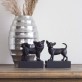 hunderasse skulpture jack russell terrier schwarz