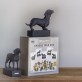 Hunderasse Skulpture Jack Russell Terrier Schwarz