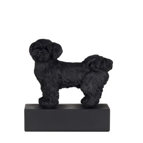 Hunderasse Skulpture Shih Tzu Schwarz
