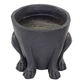 Jardinière chien assis optic pierre granite gris