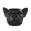 Jardinière tête de Bulldog noir