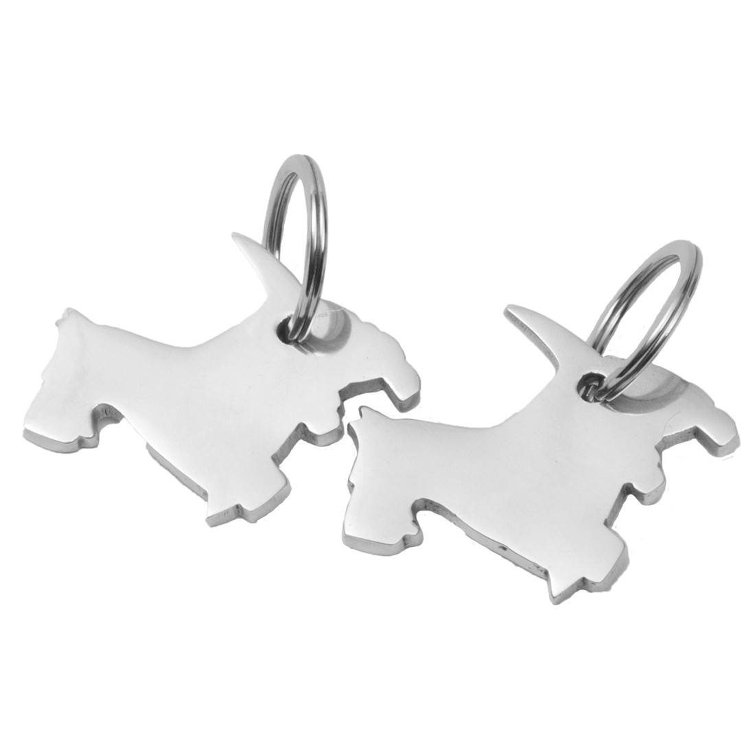 key ring aluminum scottish terrier