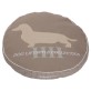 Kissen Rund S Dackel Taupe