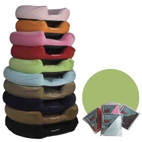 Kissenbezug Korb Rund Rippstoff (L) Lime