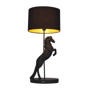 Lampe cheval cabré noir             