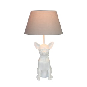 Lampe Chihuahua Glänzend Weiß Lampe Chihuahua Glänzend Weiß