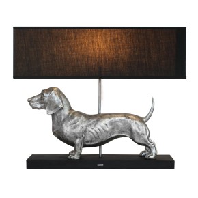 Lampe Dackel Silber
