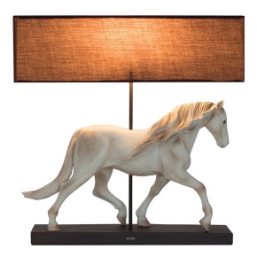 Lampe Pferd Beige