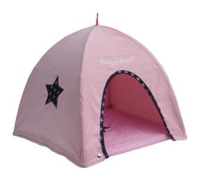 Maison pour chat étoile rose