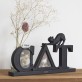 Picture frame diptych cat black