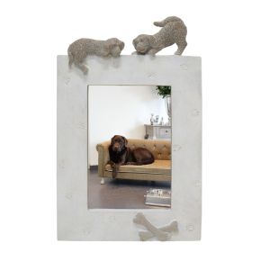 Picture frame dog vertical beige Picture frame dog vertical beige