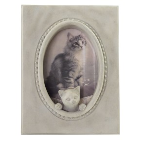 Picture frame with cat beige 3D
