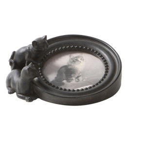 Picture frame with cat round