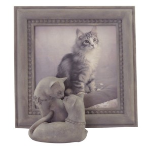 Picture frame with cats taupe Picture frame with cats taupe