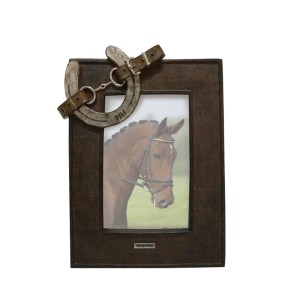 Picture frame with horseshoe