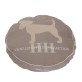 Pillow Round S Jack Russel Taupe