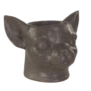 Planter Chihuahua head hardstonelook taupe/grey Planter Chihuahua head hardstonelook taupe/grey