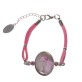 pu pink leather bracelet