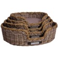 Rattan Basket with rope Oval