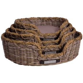 Rattan Korb mit Schnur Oval Rattan Korb mit Schnur Oval