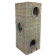 scratching tower rattan rectangular 3 holes