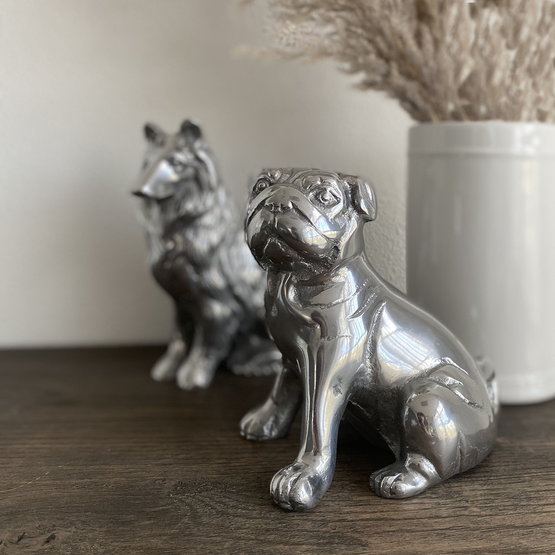 sculpture aluminium bulldog franaise