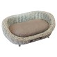 Sofa Rattan rough braided 13 mm Oval White