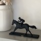 statue jockey cheval de course noiror